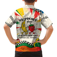 Support Your Fruity Friends Love Wins Gay Pride Family Matching Summer Maxi Dress and Hawaiian Shirt LGBTQ Retro 30s Cartoon Checkered