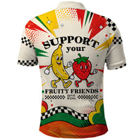 Support Your Fruity Friends Love Wins Gay Pride Polo Shirt LGBTQ Retro 30s Cartoon Checkered
