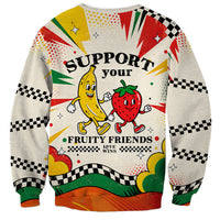Support Your Fruity Friends Love Wins Gay Pride Sweatshirt LGBTQ Retro 30s Cartoon Checkered