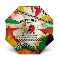 Support Your Fruity Friends Love Wins Gay Pride Umbrella LGBTQ Retro 30s Cartoon Checkered