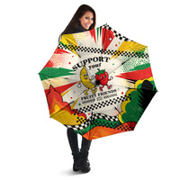 Support Your Fruity Friends Love Wins Gay Pride Umbrella LGBTQ Retro 30s Cartoon Checkered
