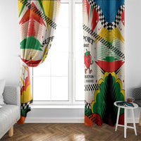 Support Your Fruity Friends Love Wins Gay Pride Window Curtain LGBTQ Retro 30s Cartoon Checkered