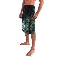 Federated States Of Micronesia Lavalava FSM Tropical Monstera Leaf Dark Tribal Pattern