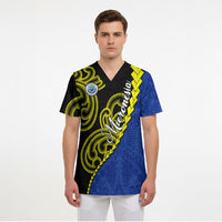 Federated States Of Micronesia FSM Scrub Top Pacific Islander Tribal Swirl Geometric Pattern TS04 - Polynesian Pride
