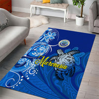 Micronesia Sea Turtle Area Rug Federated States Of Micronesia Tribal Floral Pattern TS04 - Polynesian Pride