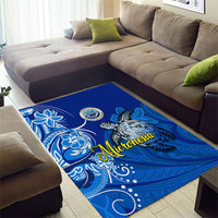 Micronesia Sea Turtle Area Rug Federated States Of Micronesia Tribal Floral Pattern TS04 - Polynesian Pride
