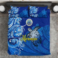 Micronesia Sea Turtle Bedding Set Federated States Of Micronesia Tribal Floral Pattern