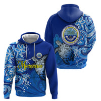 Micronesia Sea Turtle Hoodie Federated States Of Micronesia Tribal Floral Pattern TS04 - Polynesian Pride