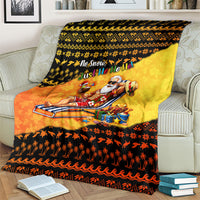 Tropical Christmas In July Santa Claus Blanket Festive Hawaiian With Beach Reindeer Sleigh