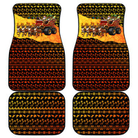 Tropical Christmas In July Santa Claus Car Mats Festive Hawaiian With Beach Reindeer Sleigh