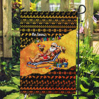 Tropical Christmas In July Santa Claus Garden Flag Festive Hawaiian With Beach Reindeer Sleigh