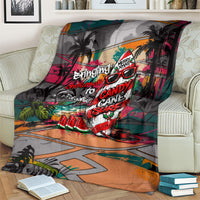 Tropical Christmas In July Candy Cane Surf Blanket Vibrant Street Art Beach Graffiti Graphic