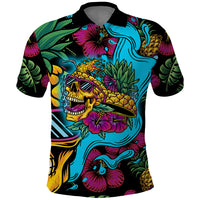 Pineapple Skull Polo Shirt Sumer Time TS04 - Polynesian Pride