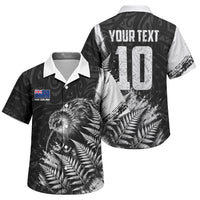 Personalized New Zealand Kiwi Bird Family Matching Long Sleeve Bodycon Dress and Hawaiian Shirt Grunge Maori Tribal Pattern Silver Fern