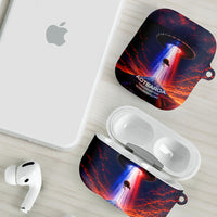 New Zealand Aotearoa Kiwi UFO AirPods Case Sci-Fi Galaxy Sunset Sky Tower And Mountain TS04 - Polynesian Pride