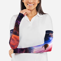 New Zealand Aotearoa Kiwi UFO Arm Sleeves Sci-Fi Galaxy Sunset Sky Tower And Mountain TS04 - Polynesian Pride