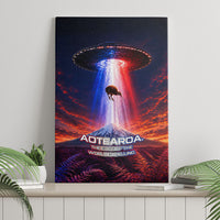 New Zealand Aotearoa Kiwi UFO Canvas Wall Art Sci-Fi Galaxy Sunset Sky Tower And Mountain TS04 - Polynesian Pride