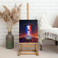 New Zealand Aotearoa Kiwi UFO Canvas Wall Art Sci-Fi Galaxy Sunset Sky Tower And Mountain TS04 - Polynesian Pride