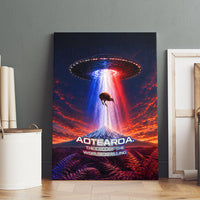 New Zealand Aotearoa Kiwi UFO Canvas Wall Art Sci-Fi Galaxy Sunset Sky Tower And Mountain TS04 - Polynesian Pride