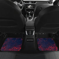 New Zealand Aotearoa Kiwi UFO Car Mats Sci-Fi Galaxy Sunset Sky Tower And Mountain TS04 Set 2pcs - Back Blue Red - Polynesian Pride