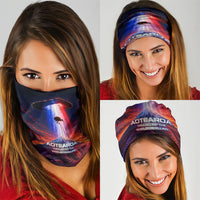 New Zealand Aotearoa Kiwi UFO Neck Gaiter Sci-Fi Galaxy Sunset Sky Tower And Mountain TS04 - Polynesian Pride