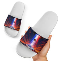 New Zealand Aotearoa Kiwi UFO Slide Sandals Sci-Fi Galaxy Sunset Sky Tower And Mountain TS04 - Polynesian Pride