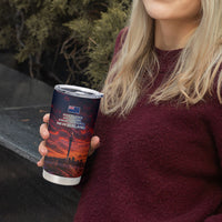 New Zealand Aotearoa Kiwi UFO Tumbler Cup Sci-Fi Galaxy Sunset Sky Tower And Mountain TS04 - Polynesian Pride