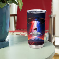 New Zealand Aotearoa Kiwi UFO Tumbler Cup Sci-Fi Galaxy Sunset Sky Tower And Mountain TS04 - Polynesian Pride