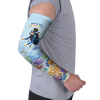 Fiji Taveuni Rainbow Reef Arm Sleeves Scuba Diver Vibrant Undersea Coral Garden Watercolor TS04 - Polynesian Pride