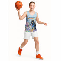 Fiji Taveuni Rainbow Reef Basketball Jersey Scuba Diver Vibrant Undersea Coral Garden Watercolor TS04 - Polynesian Pride