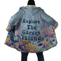 Fiji Taveuni Rainbow Reef Cloak Scuba Diver Vibrant Undersea Coral Garden Watercolor TS04 - Polynesian Pride