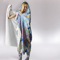 Fiji Taveuni Rainbow Reef Hooded Blanket Scuba Diver Vibrant Undersea Coral Garden Watercolor TS04 - Polynesian Pride
