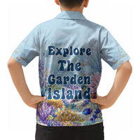 Fiji Taveuni Rainbow Reef Kid Hawaiian Shirt Scuba Diver Vibrant Undersea Coral Garden Watercolor TS04 - Polynesian Pride