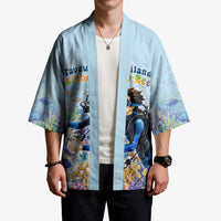 Fiji Taveuni Rainbow Reef Kimono Scuba Diver Vibrant Undersea Coral Garden Watercolor TS04 - Polynesian Pride