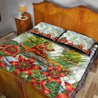 Fiji Taveuni Island Dateline Crossing Quilt Bed Set Tropical Cultural Landscape With Tagimoucia Floral Pattern TS04 - Polynesian Pride