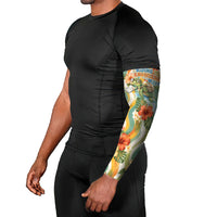 Hawaii Aloha Academy Back To School Arm Sleeves Sea Turtle Tropical Hibiscus Flowers Retro Psychedelic TS04 - Polynesian Pride