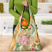 Hawaii Aloha Academy Back To School Grocery Bag Sea Turtle Tropical Hibiscus Flowers Retro Psychedelic TS04 - Polynesian Pride