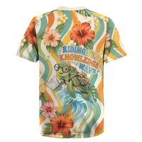 Hawaii Aloha Academy Back To School Rugby Jersey Sea Turtle Tropical Hibiscus Flowers Retro Psychedelic TS04 - Polynesian Pride
