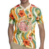 Hawaii Aloha Academy Back To School Rugby Jersey Sea Turtle Tropical Hibiscus Flowers Retro Psychedelic TS04 - Polynesian Pride