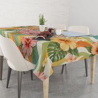 Hawaii Aloha Academy Back To School Tablecloth Sea Turtle Tropical Hibiscus Flowers Retro Psychedelic TS04 - Polynesian Pride