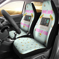 Personalized Hawaii Back To School Dolphin Car Seat Cover Grid Notebook Background With Dolphin Mascot And Plumeria Flowers TS04 - Polynesian Pride