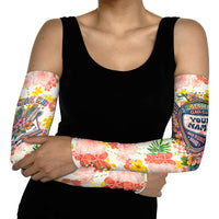 Personalized Hawaii School Club Back To Class Arm Sleeves Retro Tropical Hibiscus Pattern With Open Notebook TS04 - Polynesian Pride