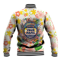 Personalized Hawaii School Club Back To Class Baseball Jacket Retro Tropical Hibiscus Pattern With Open Notebook TS04 - Polynesian Pride