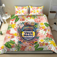 Personalized Hawaii School Club Back To Class Bedding Set Retro Tropical Hibiscus Pattern With Open Notebook TS04 - Polynesian Pride