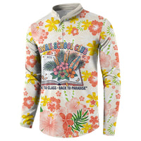 Personalized Hawaii School Club Back To Class Button Sweatshirt Retro Tropical Hibiscus Pattern With Open Notebook TS04 - Polynesian Pride