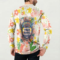 Personalized Hawaii School Club Back To Class Button Sweatshirt Retro Tropical Hibiscus Pattern With Open Notebook TS04 - Polynesian Pride