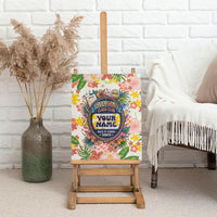 Personalized Hawaii School Club Back To Class Canvas Wall Art Retro Tropical Hibiscus Pattern With Open Notebook TS04 - Polynesian Pride