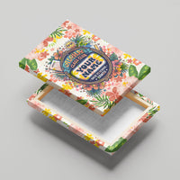 Personalized Hawaii School Club Back To Class Canvas Wall Art Retro Tropical Hibiscus Pattern With Open Notebook TS04 - Polynesian Pride