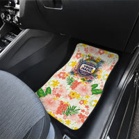 Personalized Hawaii School Club Back To Class Car Mats Retro Tropical Hibiscus Pattern With Open Notebook TS04 - Polynesian Pride