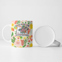 Personalized Hawaii School Club Back To Class Ceramic Mug Retro Tropical Hibiscus Pattern With Open Notebook TS04 - Polynesian Pride